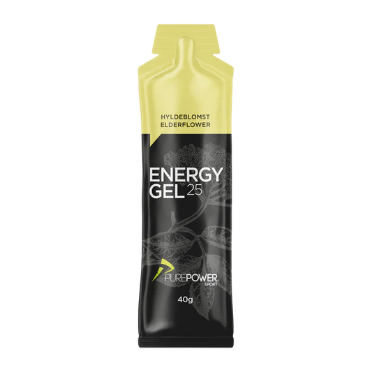 PurePower energigel med hyldeblomstsmag – ny model med lys gul top og moderne emballagedesign