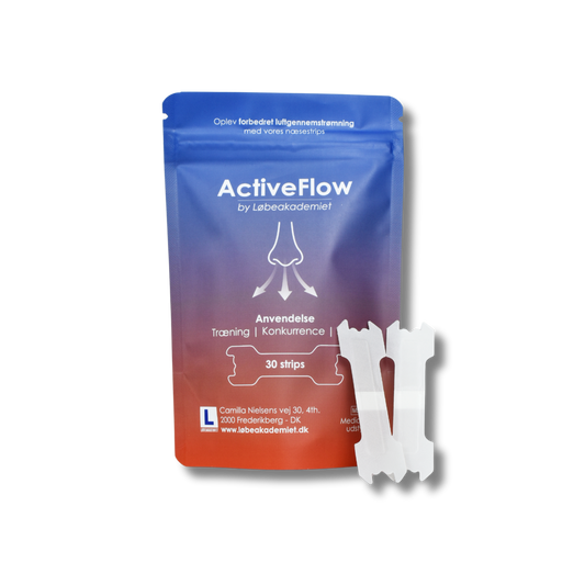 En pose næsestrips til forskellige sportsgrene til at optimere luftgennemstrømningen under træning