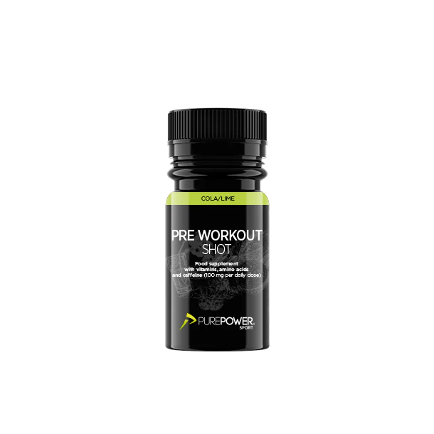 Pre Workout Shot (PWO) Cola/Lime 60 ml | PurePower - Løbeakademiet